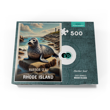 Rhode Island, Harbor Seal: State Animals Series 500 Jigsaw Puzzle box view3