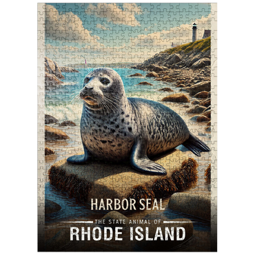 puzzleplate Rhode Island, Harbor Seal: State Animals Series 500 Jigsaw Puzzle