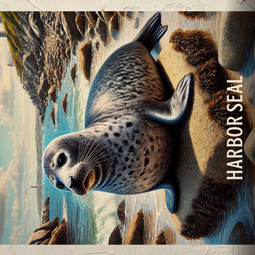 Rhode Island, Harbor Seal: State Animals Series 500 Jigsaw Puzzle 3D Modell