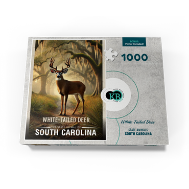 South Carolina, White-Tailed Deer: State Animals Series 1000 Jigsaw Puzzle box view3
