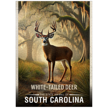 puzzleplate South Carolina, White-Tailed Deer: State Animals Series 1000 Jigsaw Puzzle