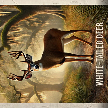 South Carolina, White-Tailed Deer: State Animals Series 1000 Jigsaw Puzzle 3D Modell