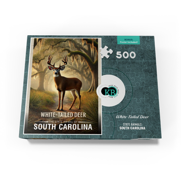South Carolina, White-Tailed Deer: State Animals Series 500 Jigsaw Puzzle box view3
