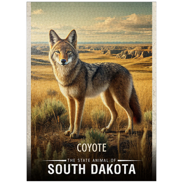 puzzleplate South Dakota, Coyote: State Animals Series 1000 Jigsaw Puzzle