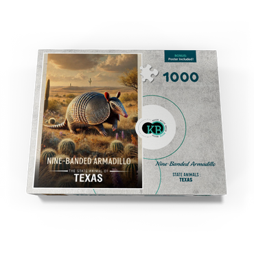 Texas, Nine-Banded Armadillo: State Animals Series 1000 Jigsaw Puzzle box view3