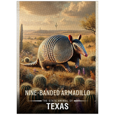 puzzleplate Texas, Nine-Banded Armadillo: State Animals Series 1000 Jigsaw Puzzle