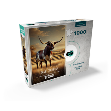 Texas, Texas Longhorn: State Animals Series 1000 Jigsaw Puzzle box view2