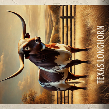 Texas, Texas Longhorn: State Animals Series 1000 Jigsaw Puzzle 3D Modell
