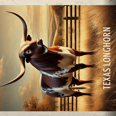 Texas, Texas Longhorn: State Animals Series 500 Jigsaw Puzzle 3D Modell