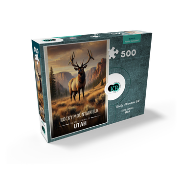 Utah, Rocky Mountain Elk: State Animals Series 500 Jigsaw Puzzle box view2