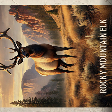 Utah, Rocky Mountain Elk: State Animals Series 500 Jigsaw Puzzle 3D Modell