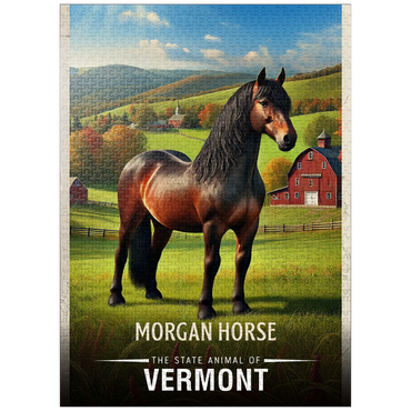 puzzleplate Vermont, Morgan Horse: State Animals Series 1000 Jigsaw Puzzle
