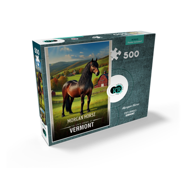 Vermont, Morgan Horse: State Animals Series 500 Jigsaw Puzzle box view2