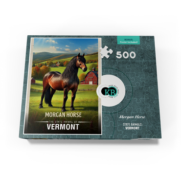 Vermont, Morgan Horse: State Animals Series 500 Jigsaw Puzzle box view3