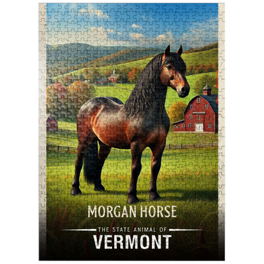puzzleplate Vermont, Morgan Horse: State Animals Series 500 Jigsaw Puzzle