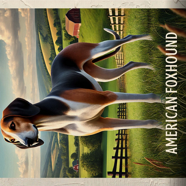 Virginia, American Foxhound: State Animals Series 1000 Jigsaw Puzzle 3D Modell