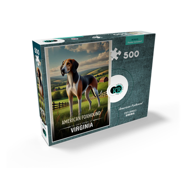 Virginia, American Foxhound: State Animals Series 500 Jigsaw Puzzle box view2