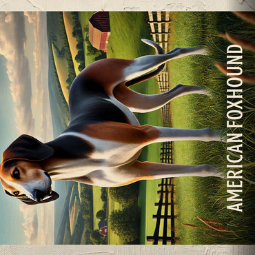 Virginia, American Foxhound: State Animals Series 500 Jigsaw Puzzle 3D Modell