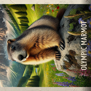 Washington, Olympic Marmot: State Animals Series 1000 Jigsaw Puzzle 3D Modell