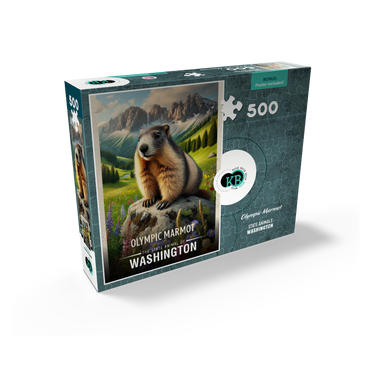 Washington, Olympic Marmot: State Animals Series 500 Jigsaw Puzzle box view2