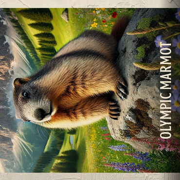 Washington, Olympic Marmot: State Animals Series 500 Jigsaw Puzzle 3D Modell