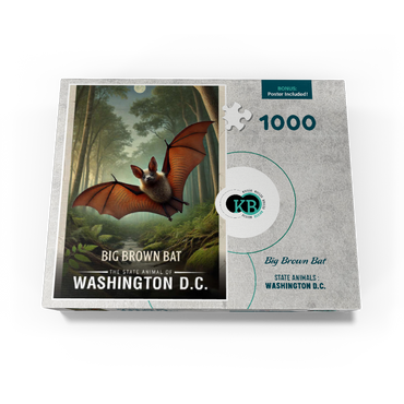 Washington D.C., Big Brown Bat: State Animals Series 1000 Jigsaw Puzzle box view3