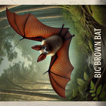 Washington D.C., Big Brown Bat: State Animals Series 1000 Jigsaw Puzzle 3D Modell