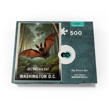 Washington D.C., Big Brown Bat: State Animals Series 500 Jigsaw Puzzle box view3