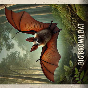 Washington D.C., Big Brown Bat: State Animals Series 500 Jigsaw Puzzle 3D Modell