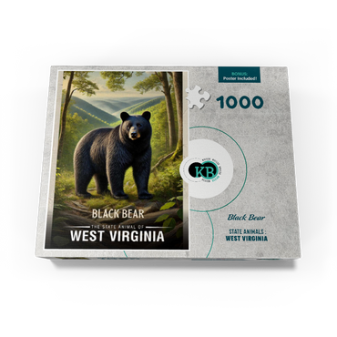 West Virginia, Black Bear: State Animals Series 1000 Jigsaw Puzzle box view3