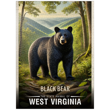 puzzleplate West Virginia, Black Bear: State Animals Series 1000 Jigsaw Puzzle