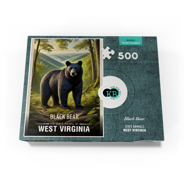 West Virginia, Black Bear: State Animals Series 500 Jigsaw Puzzle box view3