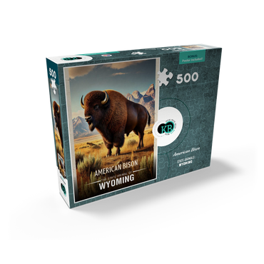 Wyoming, American Bison: State Animals Series 500 Jigsaw Puzzle box view2