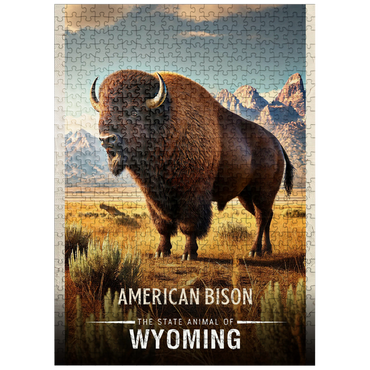 puzzleplate Wyoming, American Bison: State Animals Series 500 Jigsaw Puzzle
