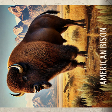 Wyoming, American Bison: State Animals Series 500 Jigsaw Puzzle 3D Modell