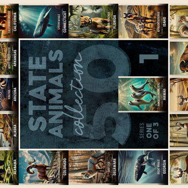 Collage: State Animals Series, Part 1 of 3 500 Jigsaw Puzzle 3D Modell