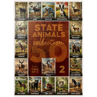 puzzleplate Collage: State Animals Series, Part 2 of 3 1000 Jigsaw Puzzle
