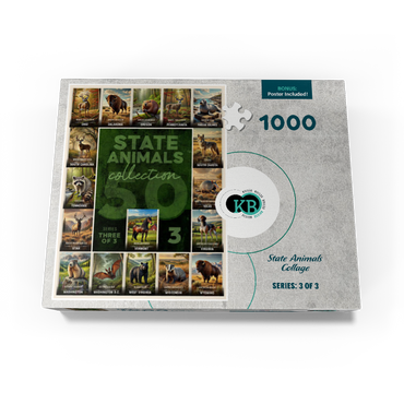 Collage: State Animals Series, Part 3 of 3 1000 Jigsaw Puzzle box view3