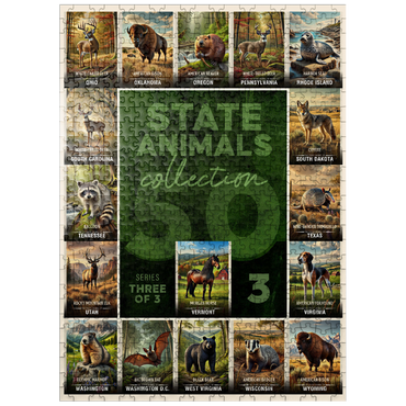 puzzleplate Collage: State Animals Series, Part 3 of 3 500 Jigsaw Puzzle