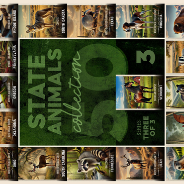Collage: State Animals Series, Part 3 of 3 500 Jigsaw Puzzle 3D Modell