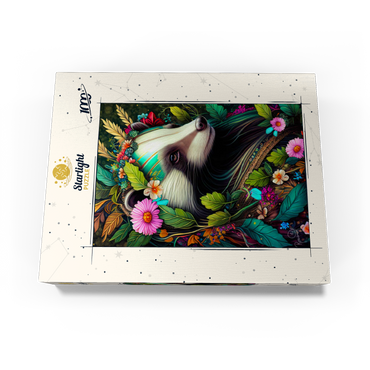 Floral Crowned Badger in Enchanted Forest 1000 Jigsaw Puzzle box view3