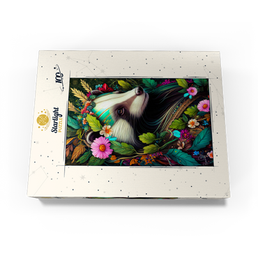 Floral Crowned Badger in Enchanted Forest 100 Jigsaw Puzzle box view3