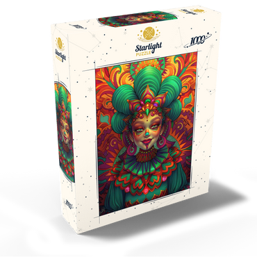 Vibrant Fantasy Woman in Ornate Cultural Attire 1000 Jigsaw Puzzle box view2