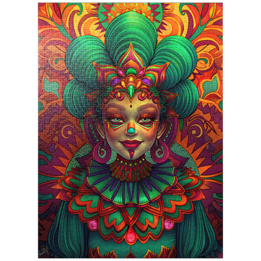 puzzleplate Vibrant Fantasy Woman in Ornate Cultural Attire 1000 Jigsaw Puzzle