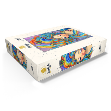 Dreamy Girl with Rainbow Hair and Butterflies 100 Jigsaw Puzzle box view1