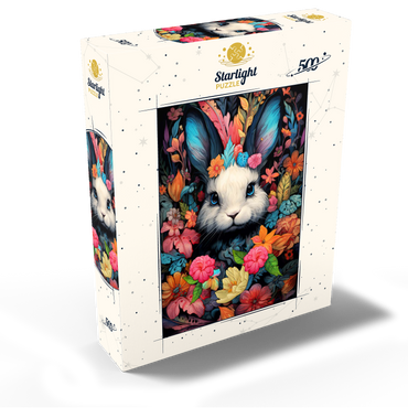 Whimsical Bunny in a Floral Wonderland 500 Jigsaw Puzzle box view2