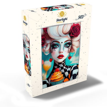 Whimsical Woman with Cupcake and Surreal Makeup 500 Jigsaw Puzzle box view2