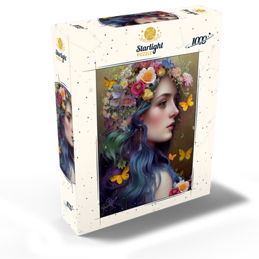 Ethereal Woman with Floral Crown and Butterflies 1000 Jigsaw Puzzle box view2
