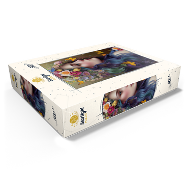 Ethereal Woman with Floral Crown and Butterflies 500 Jigsaw Puzzle box view1