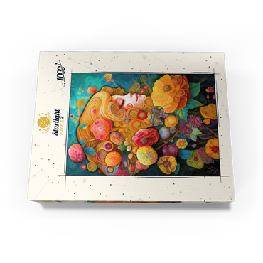 Golden Floral Dreams in Swirling Harmony 1000 Jigsaw Puzzle box view3